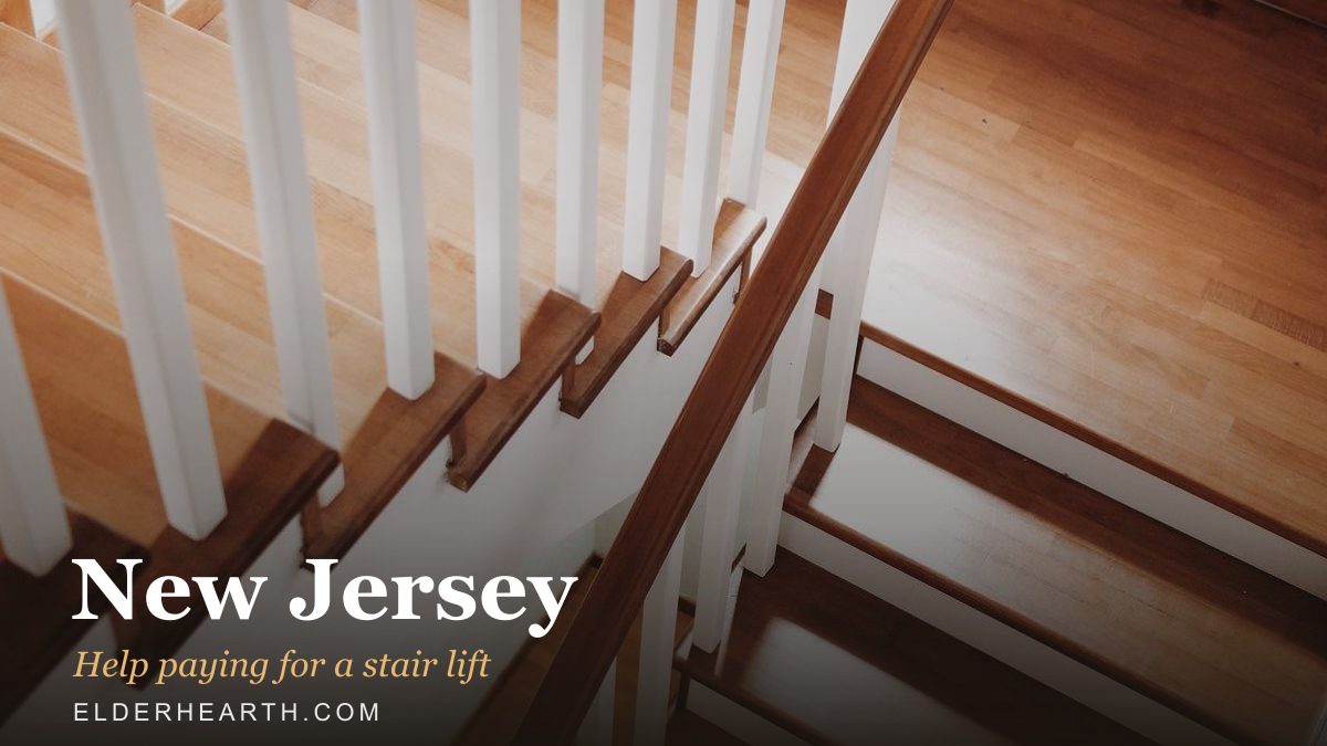 A home staircase in New Jersey, the kind a stair lift is fitted to